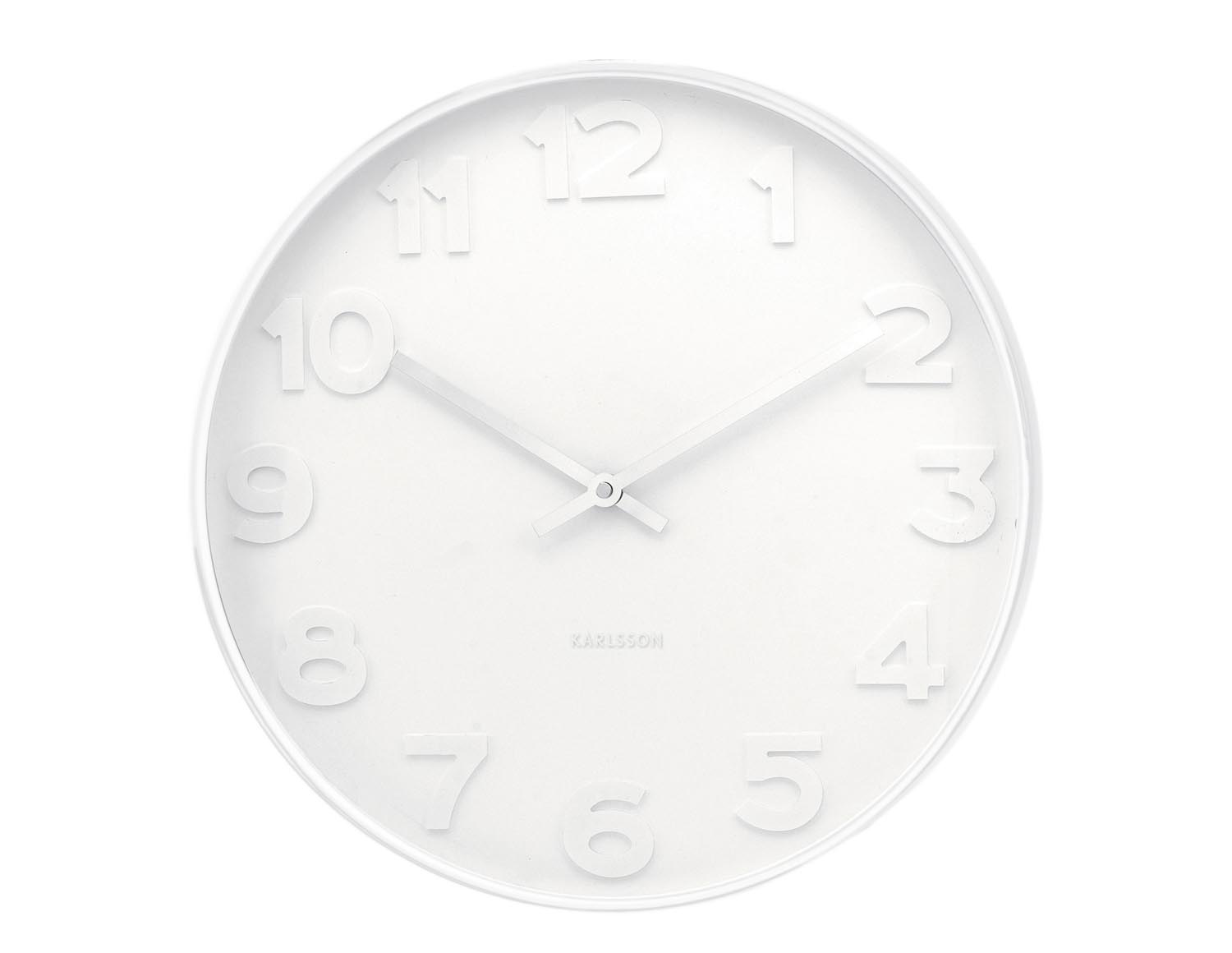 Horloge Murale Blanc Chiffres Large